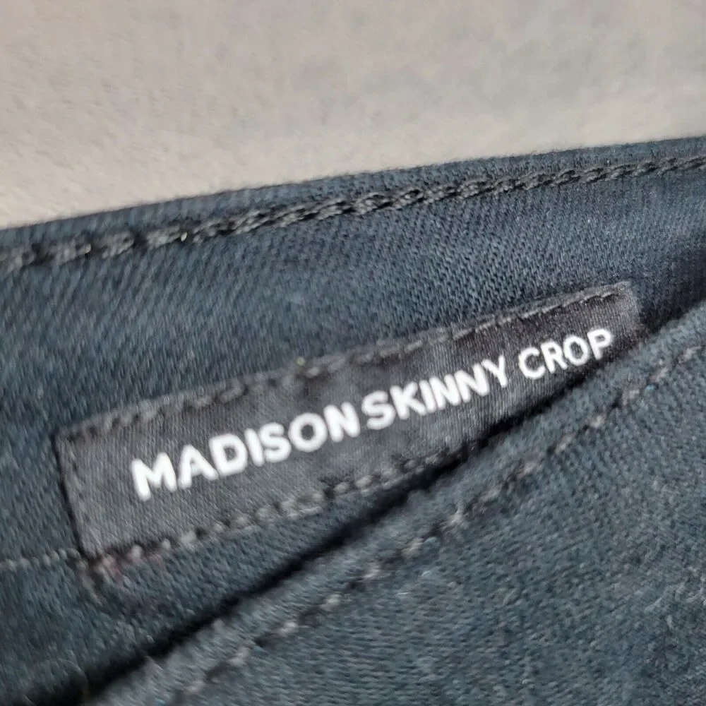 Jones Pants Womens Size‎ 6 Black Embroidery Madison Skinny Crop Control Comfort